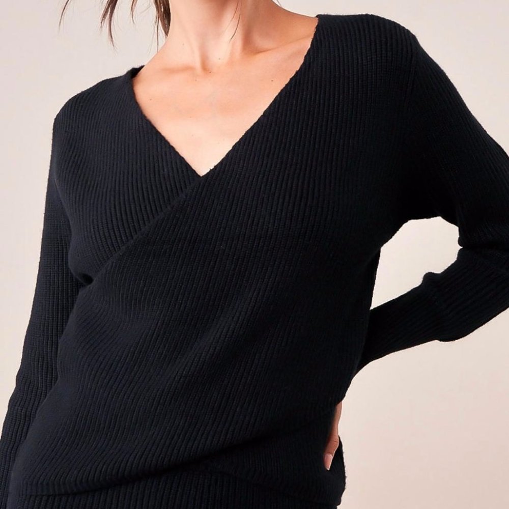 Sugar+Lips faux wrap sweater, sz M/L, NEW WITH TAG